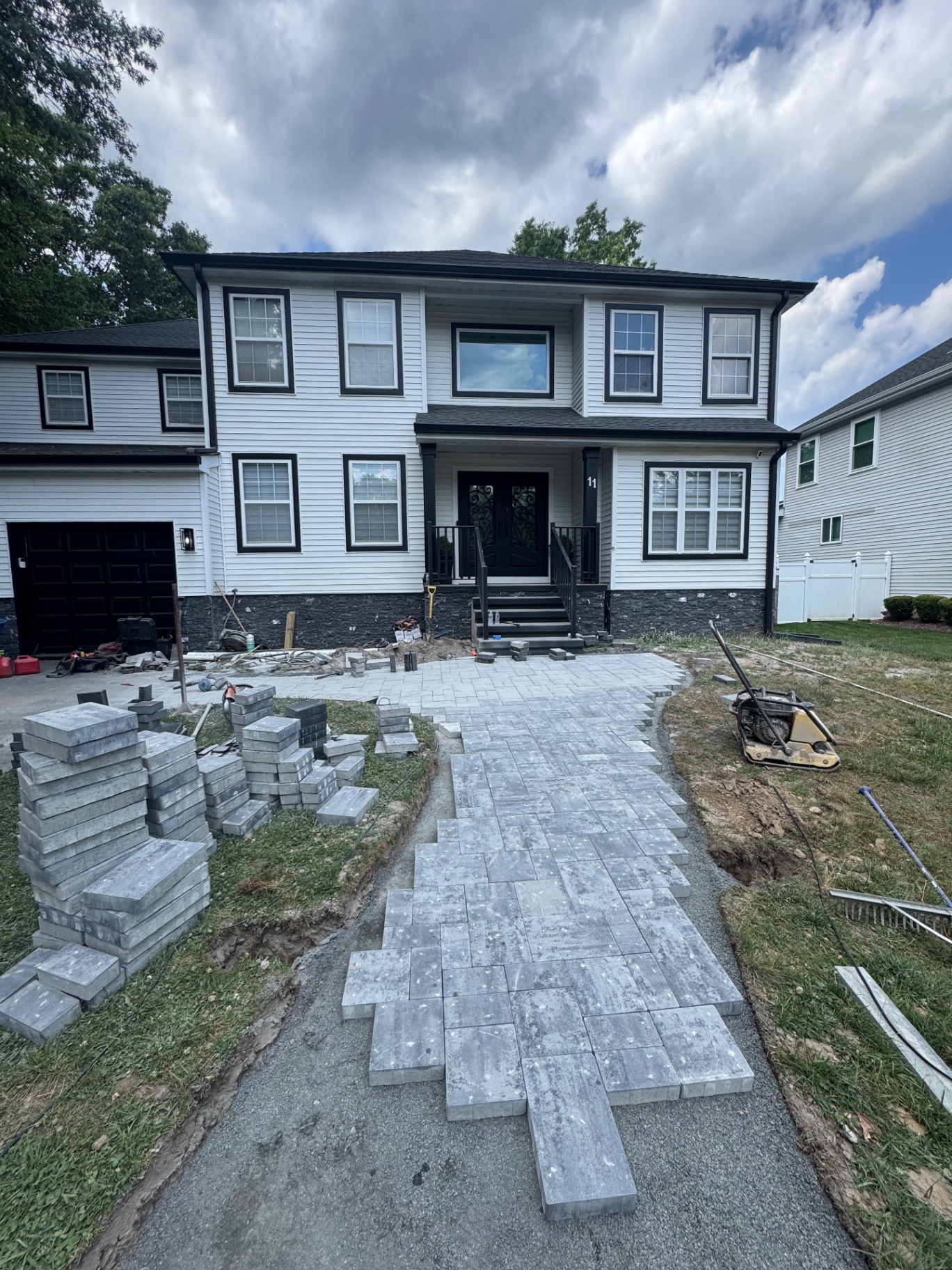 Front paver install