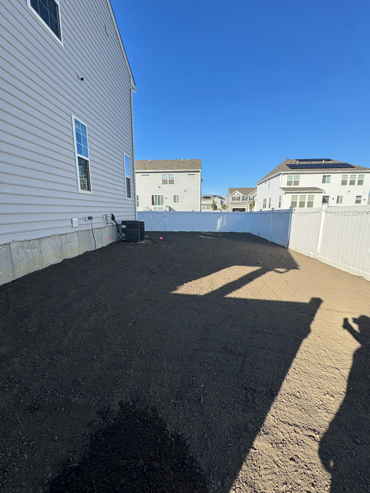 Full lawn install β dirt to lush turf before
